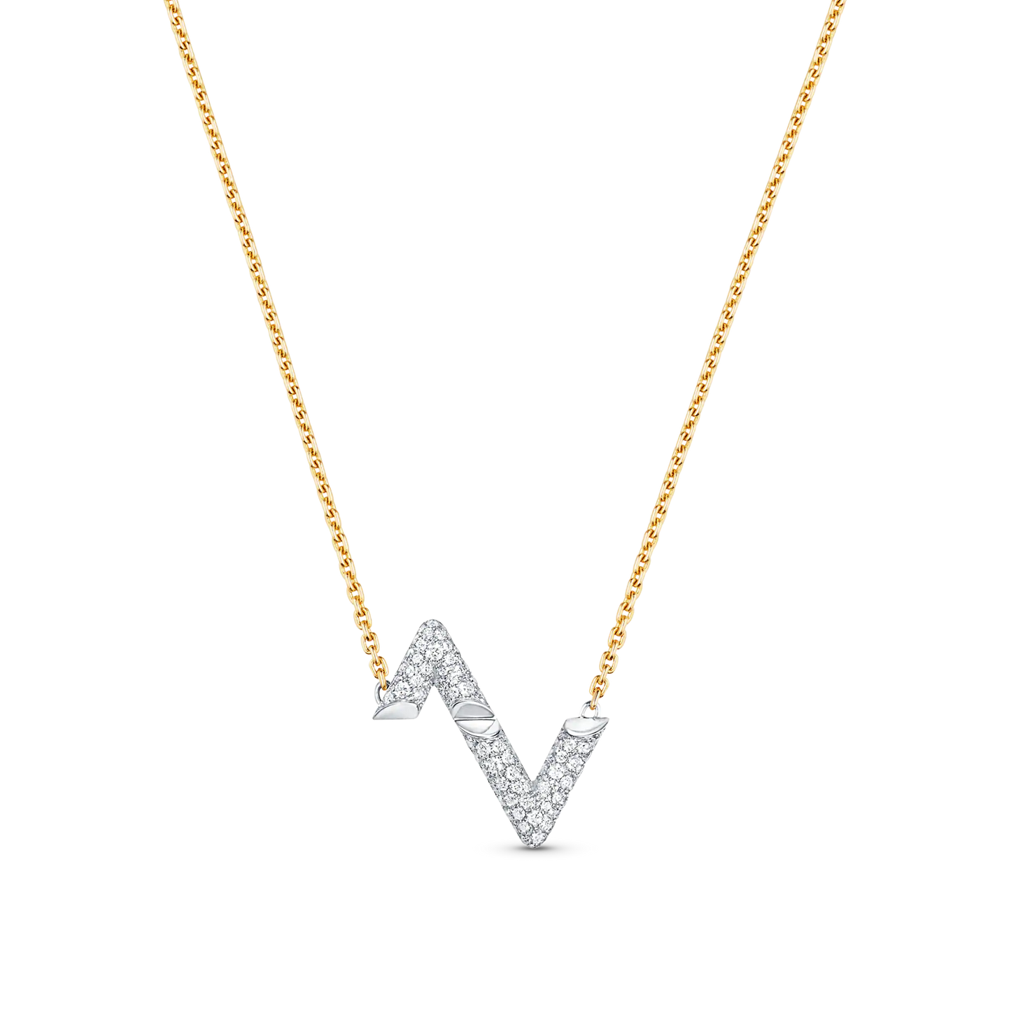 [CA]VOLT SILVER DIAMOND PEDANT NECKLACE