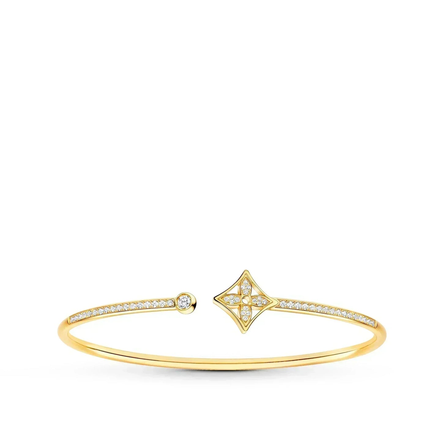 [CA]IDYLLE GOLD OPEN BRACELET DIAMOND PAVED