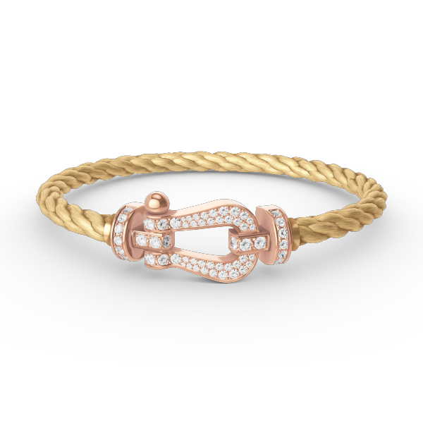 [CA]FORCE LARGE HORSESHOE FULL DIAMOND BRACELET ROSE GOLD