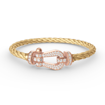 [CA]FORCE LARGE HORSESHOE FULL DIAMOND BRACELET ROSE GOLD