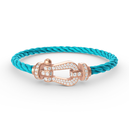 [CA]FORCE LARGE HORSESHOE FULL DIAMOND BRACELET ROSE GOLD