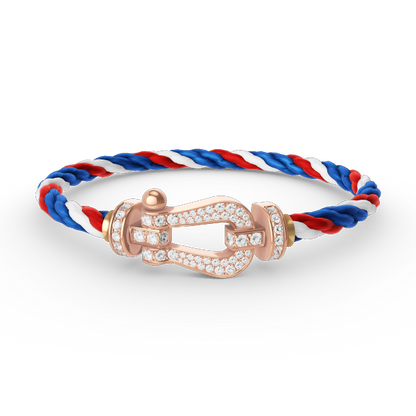 [CA]FORCE LARGE HORSESHOE FULL DIAMOND BRACELET ROSE GOLD