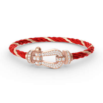 [CA]FORCE LARGE HORSESHOE FULL DIAMOND BRACELET ROSE GOLD