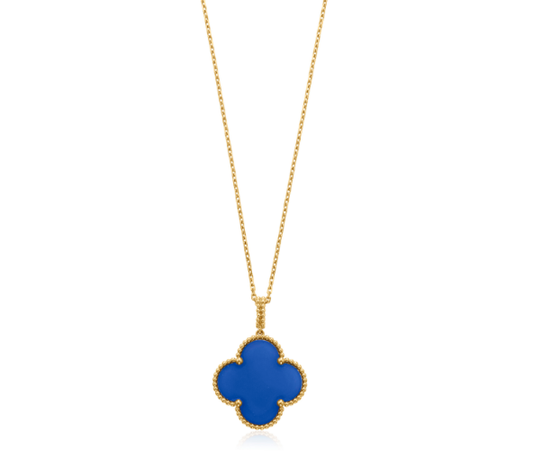 [CA]CLOVER 25MM NECKLACE TURQUOISE ROSE GOLD