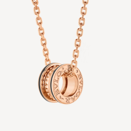 [CA]ZERO 1 ROCK PEDANT PINK GOLD BLACK NECKLACE