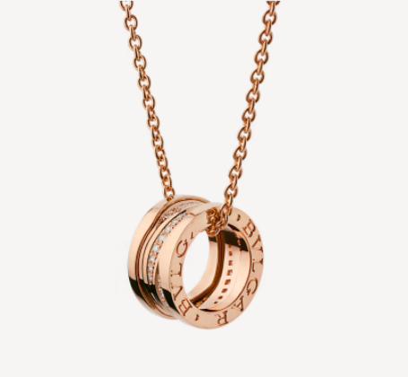 [CA]ZERO 1 PINK GOLD DIAMOND NECKLACE