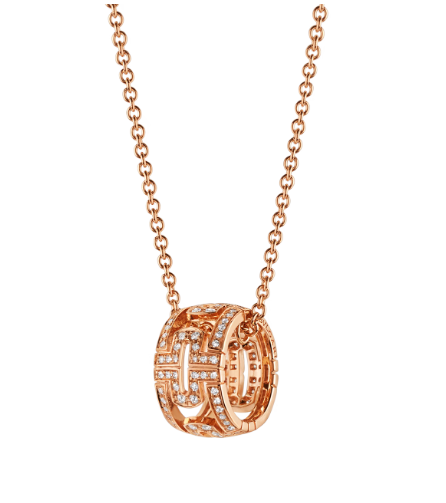 [CA]PARENTESI NECKLACE PINK GOLD DIAMOND