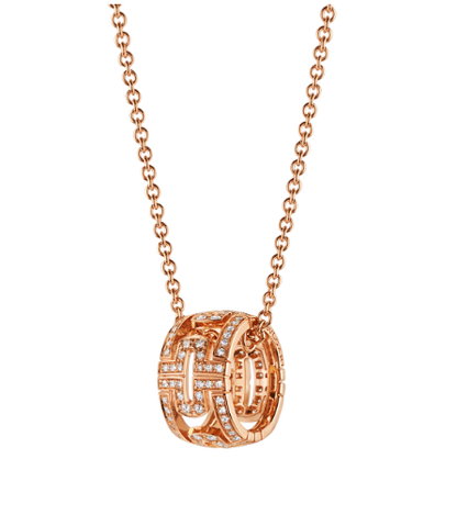 [CA]PARENTESI NECKLACE PINK GOLD DIAMOND