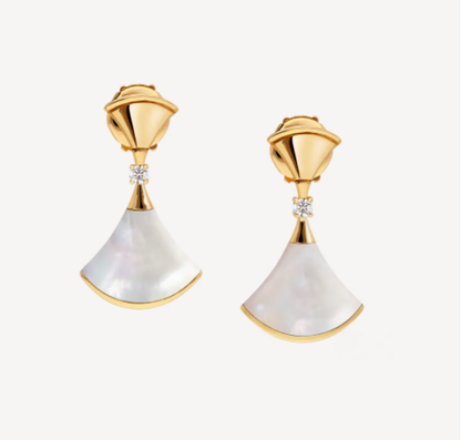 [CA]DREAM MOP 1 DIAMOND EARRINGS