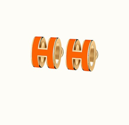 [CA]MINI POP H EARRINGS ORANGE