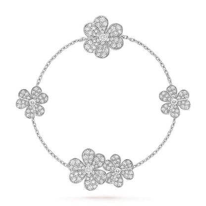 [CA]FRIVOLE SILVER 5 FLOWERS BRACELET