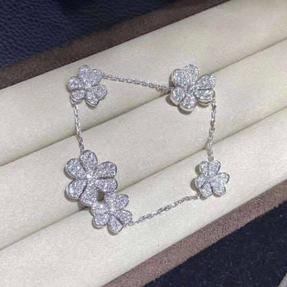 [CA]FRIVOLE SILVER 5 FLOWERS BRACELET