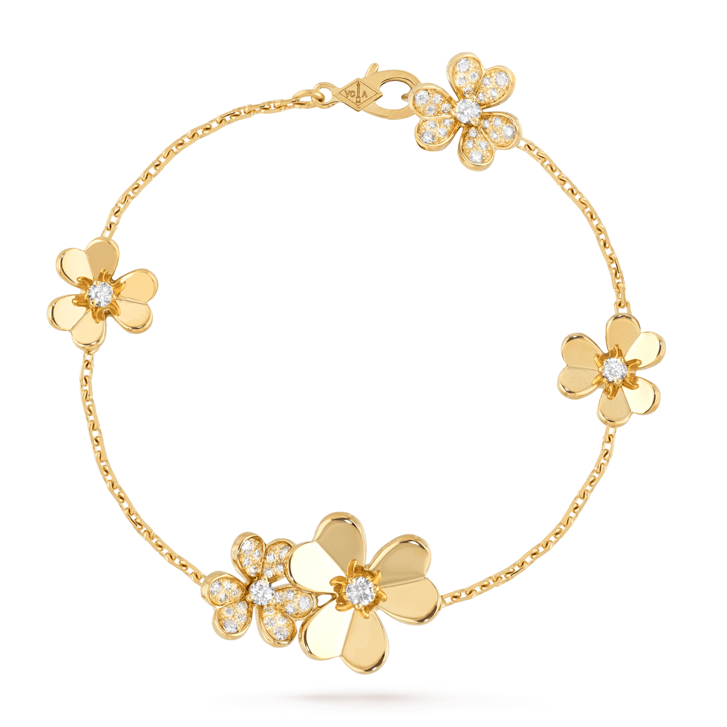 [CA]FRIVOLE GOLD 5 FLOWERS BRACELET