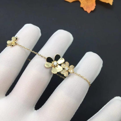 [CA]FRIVOLE GOLD 5 FLOWERS BRACELET