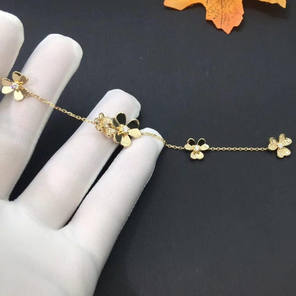 [CA]FRIVOLE GOLD 5 FLOWERS BRACELET