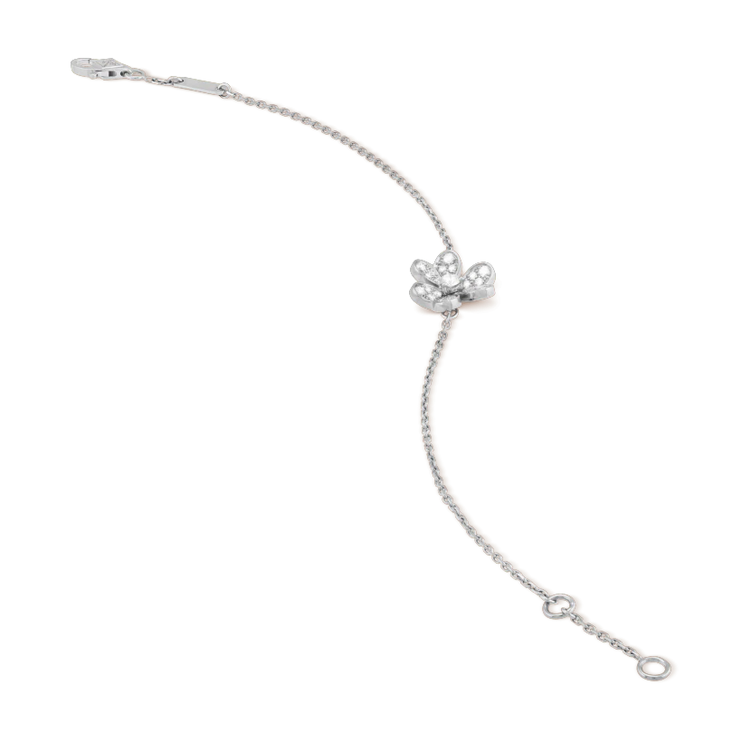 [CA]FRIVOLE SILVER FLOWER DIAMOND BRACELET