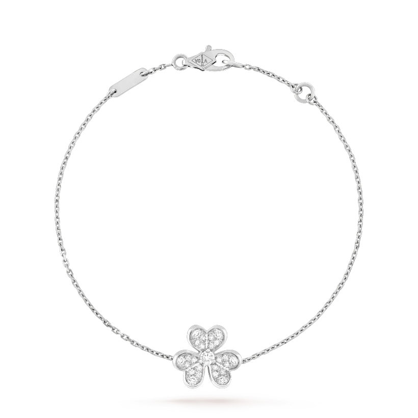 [CA]FRIVOLE SILVER FLOWER DIAMOND BRACELET