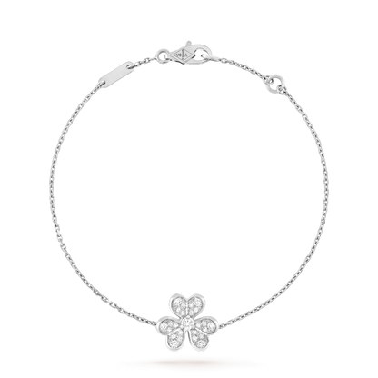 [CA]FRIVOLE SILVER FLOWER DIAMOND BRACELET