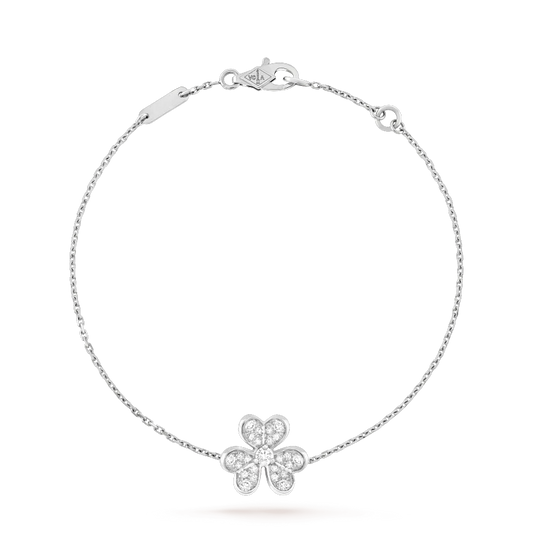 [CA]FRIVOLE SILVER FLOWER DIAMOND BRACELET