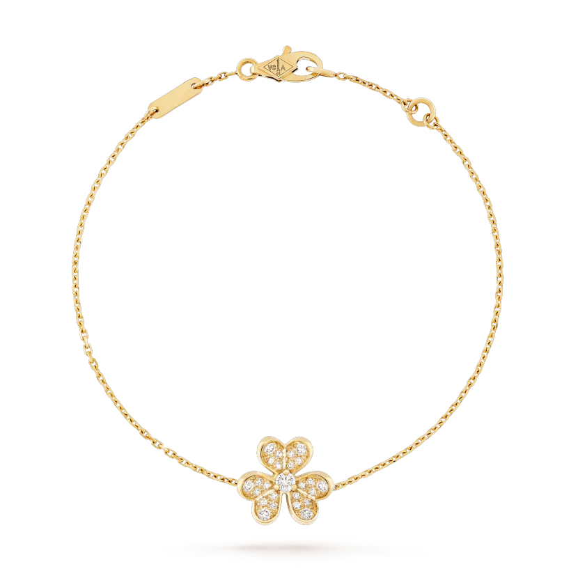 [CA]FRIVOLE GOLD FLOWER DIAMOND BRACELET