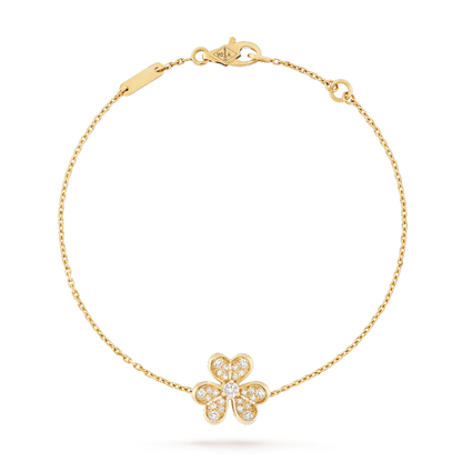 [CA]FRIVOLE GOLD FLOWER DIAMOND BRACELET