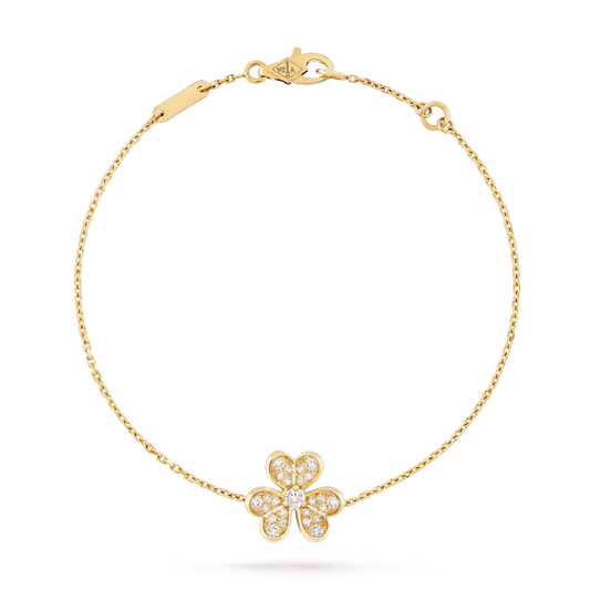 [CA]FRIVOLE GOLD FLOWER DIAMOND BRACELET