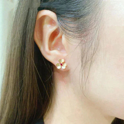 [CA]FRIVOLE  FLOWER PINK EARRINGS