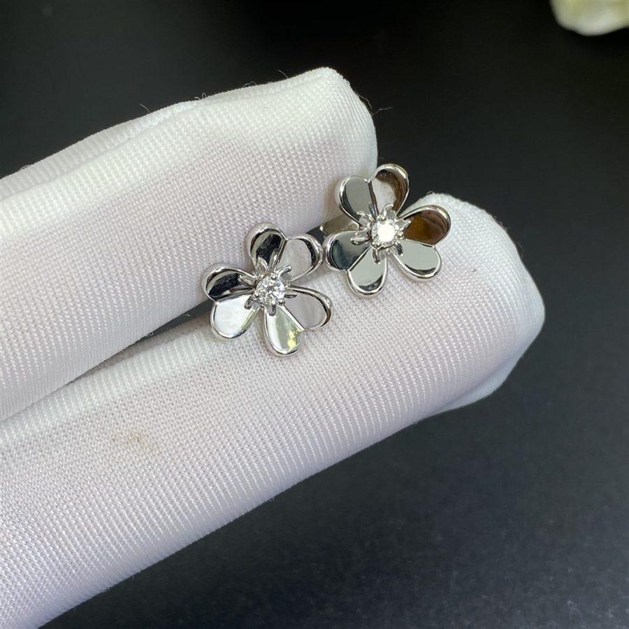 [CA]FRIVOLE MINI SILVER FLOWER EARRINGS