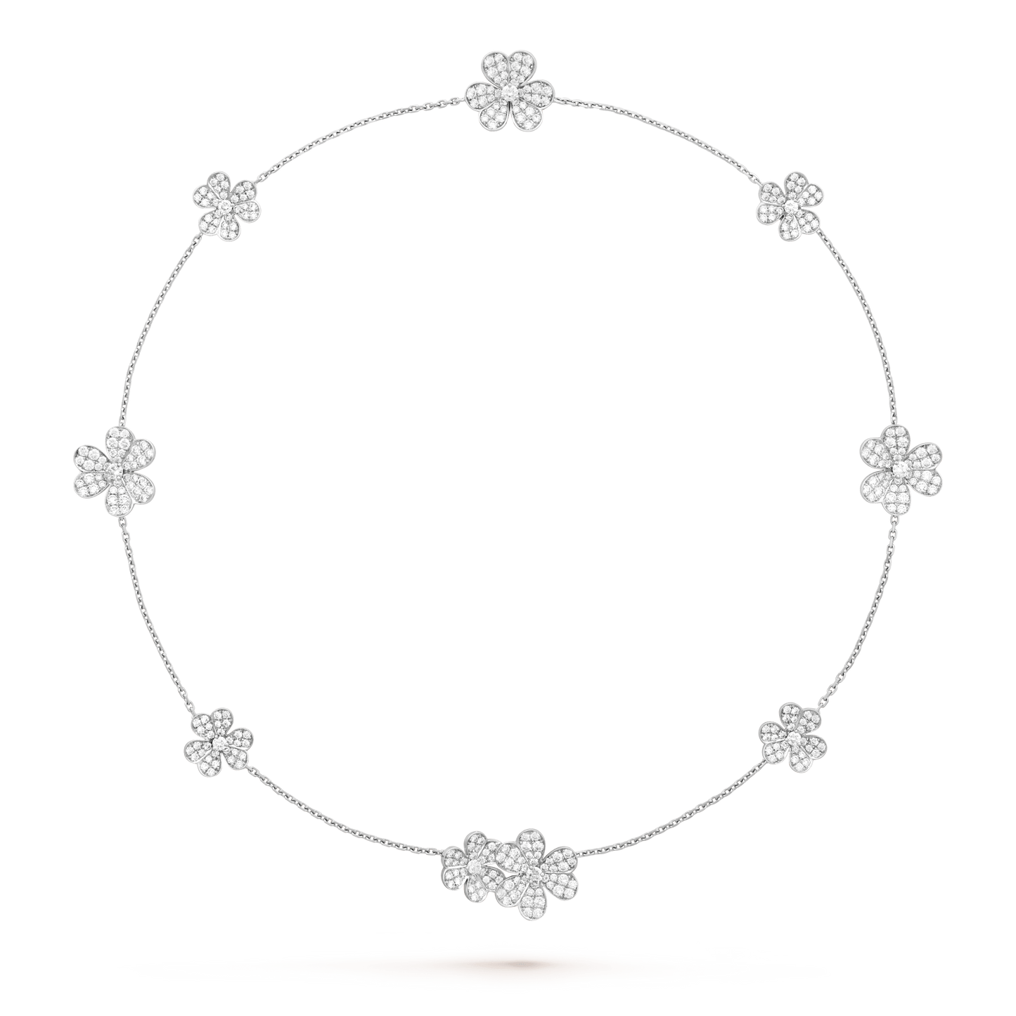 [CA]FRIVOLE SILVER 9 FLOWERS NECKLACE