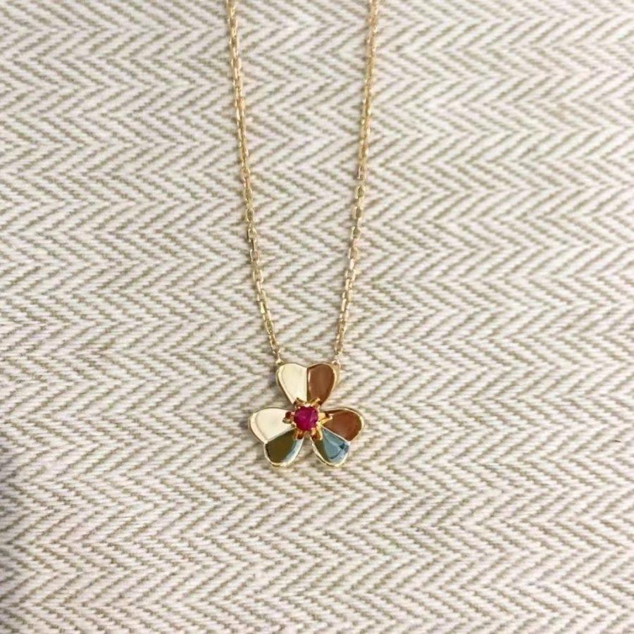 [CA]FRIVOLE GOLD FLOWER NECKLACE