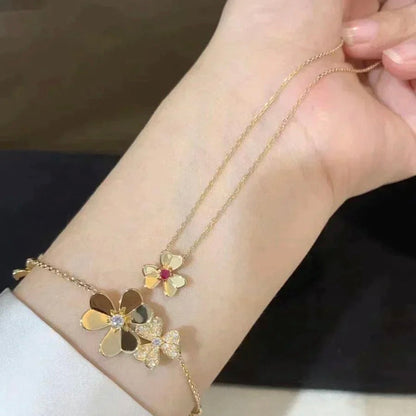 [CA]FRIVOLE GOLD FLOWER NECKLACE