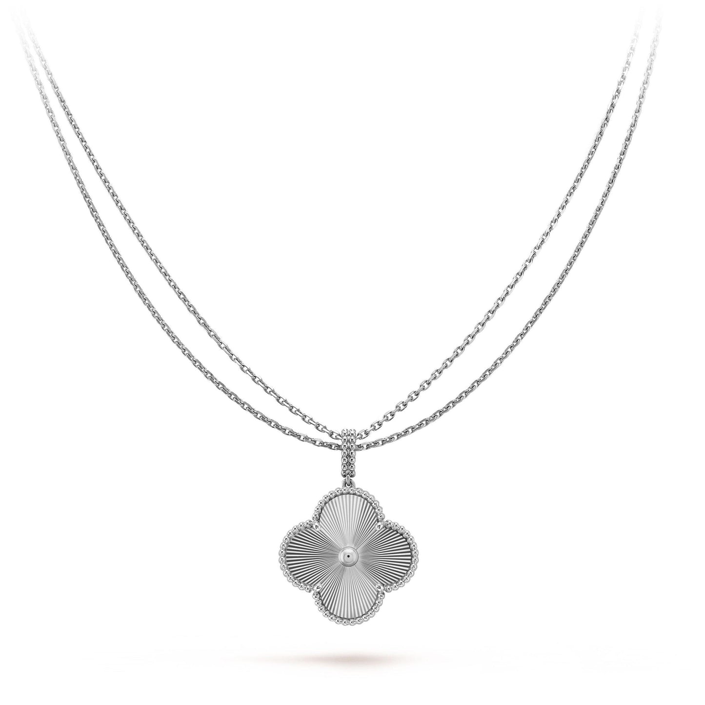 [CA]CLOVER 25MM SILVER BIG CLOVER NECKLACE