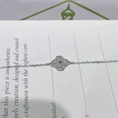 [CA]CLOVER  SINGLE FLOWER BRACELET SILVER