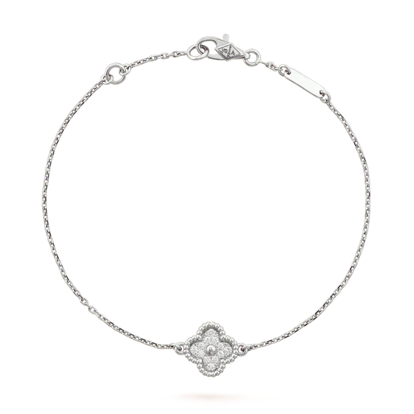 [CA]CLOVER  SINGLE FLOWER BRACELET SILVER