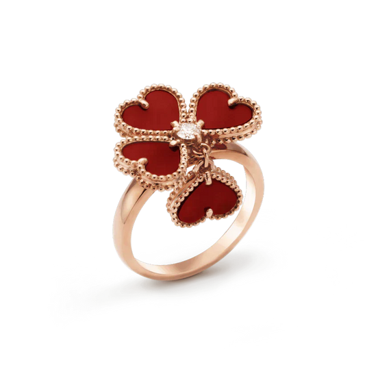 [CA]SWEET CLOVER CARNELIAN RING