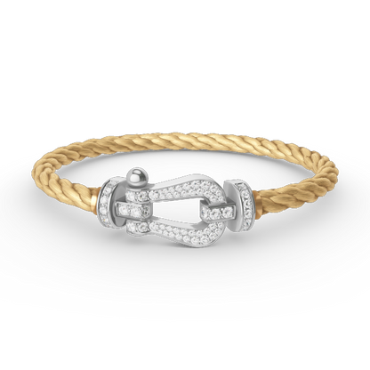 [CA]FORCE LARGE HORSESHOE FULL DIAMOND BRACELET SILVER