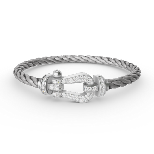 [CA]FORCE LARGE HORSESHOE FULL DIAMOND BRACELET SILVER