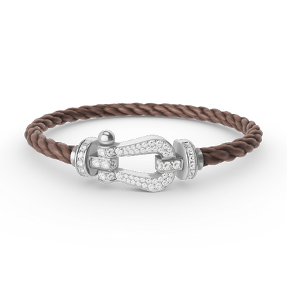 [CA]FORCE LARGE HORSESHOE FULL DIAMOND BRACELET SILVER