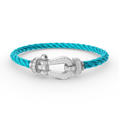 [CA]FORCE LARGE HORSESHOE FULL DIAMOND BRACELET SILVER