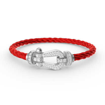 [CA]FORCE LARGE HORSESHOE FULL DIAMOND BRACELET SILVER