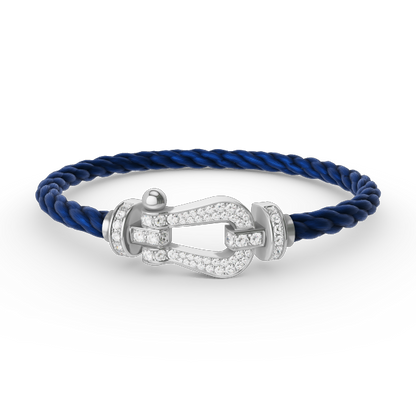 [CA]FORCE LARGE HORSESHOE FULL DIAMOND BRACELET SILVER