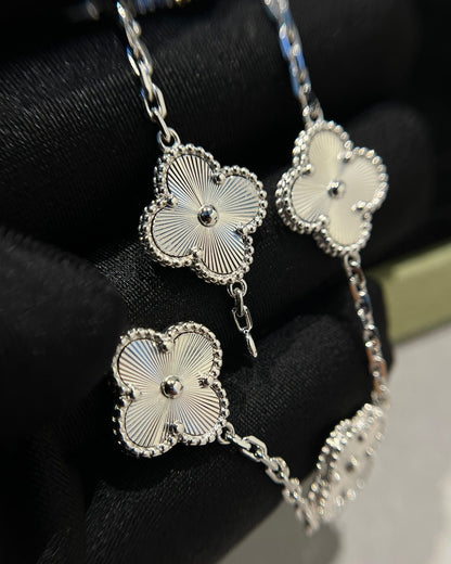 [CA]CLOVER SILVER 5 MOTIFS BRACELET