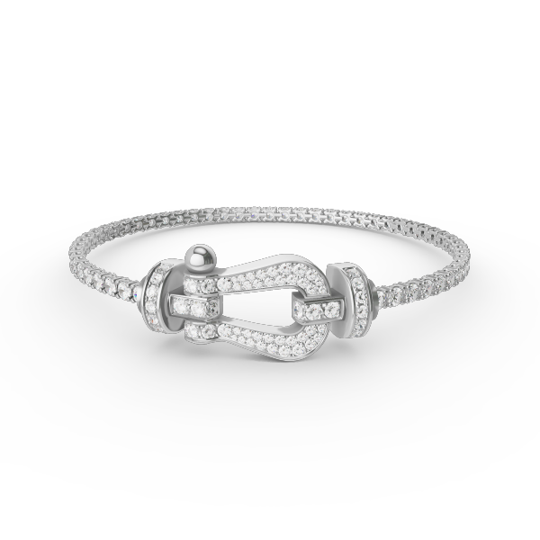 [CA]FORCE  LARGE HORSESHOE FULL DIAMOND TENNIS BRACELET